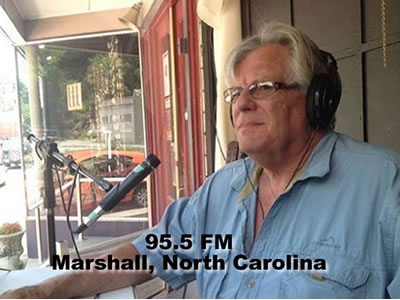 Greg Held broadcasting during the Magic Mushroom Hour